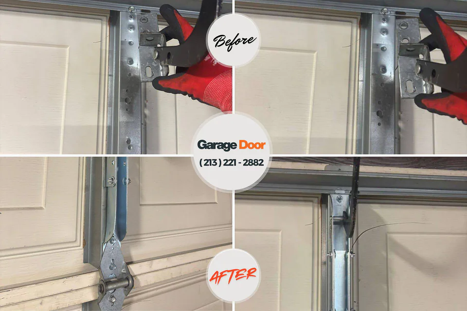 Before and after: garage door repair Breinigsville, PA